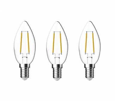Kaars E14 4W helder 3-pack