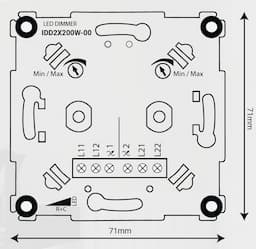 LED duo dimmer 2-200W wissel