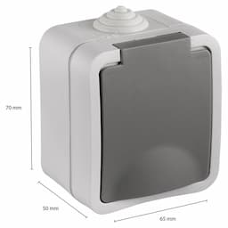 Opbouw contactdoos met randaarde spatwaterdicht