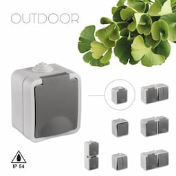 Opbouw contactdoos met randaarde spatwaterdicht