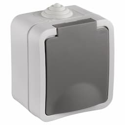 Opbouw contactdoos met randaarde spatwaterdicht