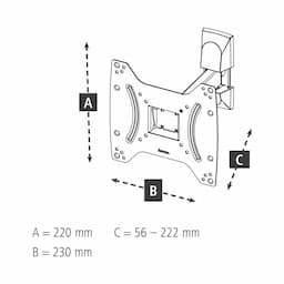 TV Muurbeugel tot 48 inch full motion