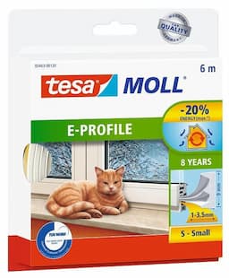 Tochtstrip E-profiel wit