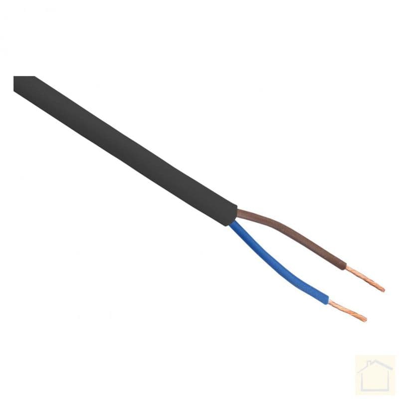 VMVS kabel 2 x 0,75 zwart