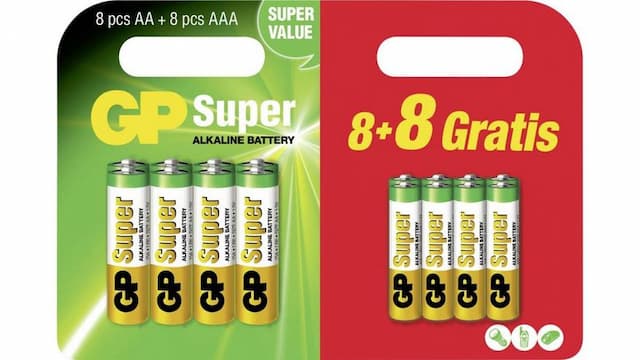 GP Alkaline batterijen 16 stuks