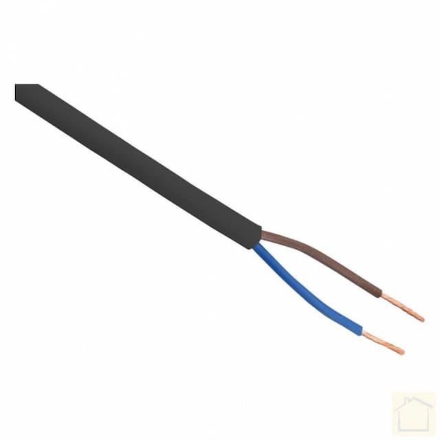 VMVS kabel 2 x 0,75 zwart